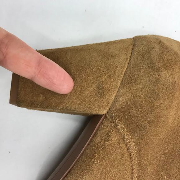 BCBGeneration Delphine Suede Booties 9 M Ankle Boots Lace Up Block Heel Brown - Picture 15 of 16